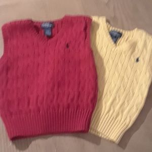 Ralph Lauren vests  both 3T